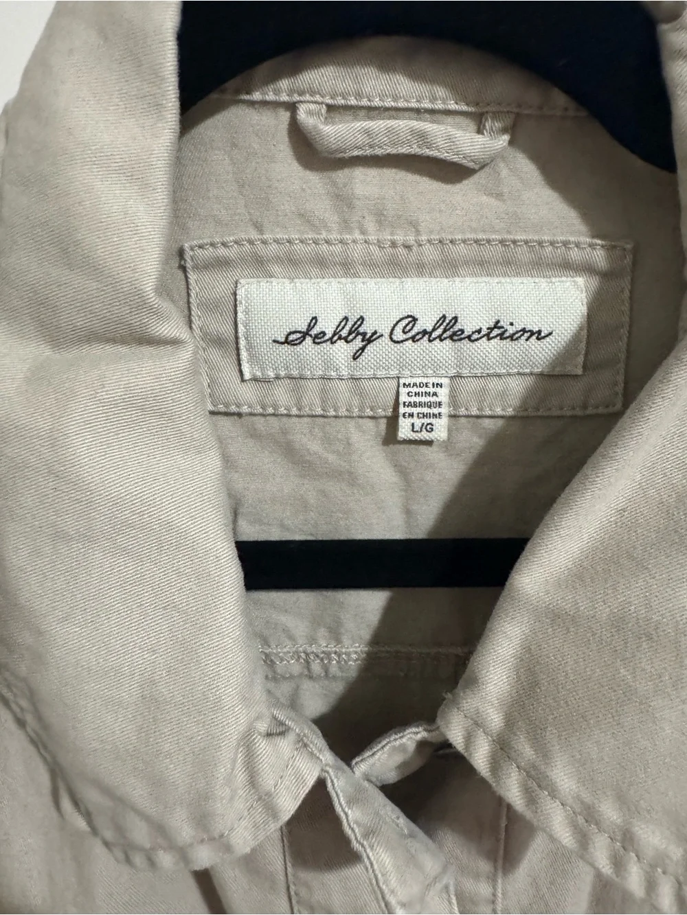 Sebby Collection Cropped Utility Jacket in Light Beige - Picture 4 of 4
